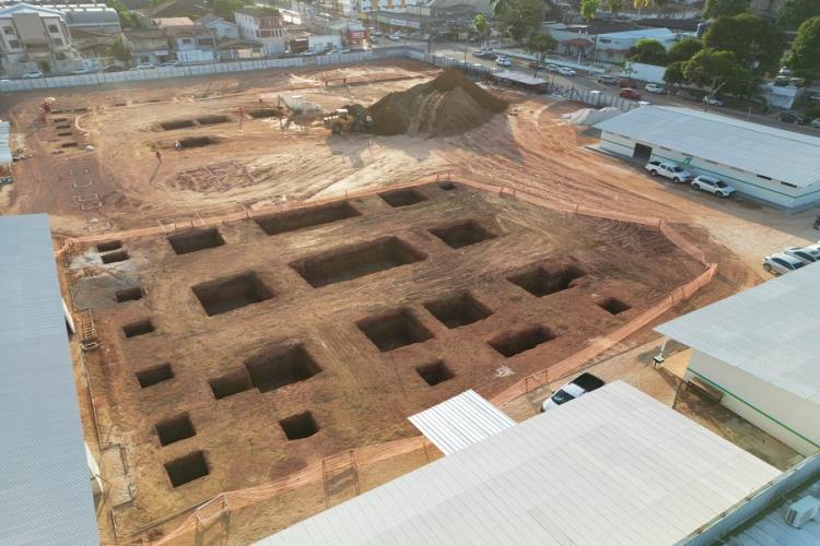 Obras do novo HE de Macapá se concentram na etapa de escavação para alicerce do prédio