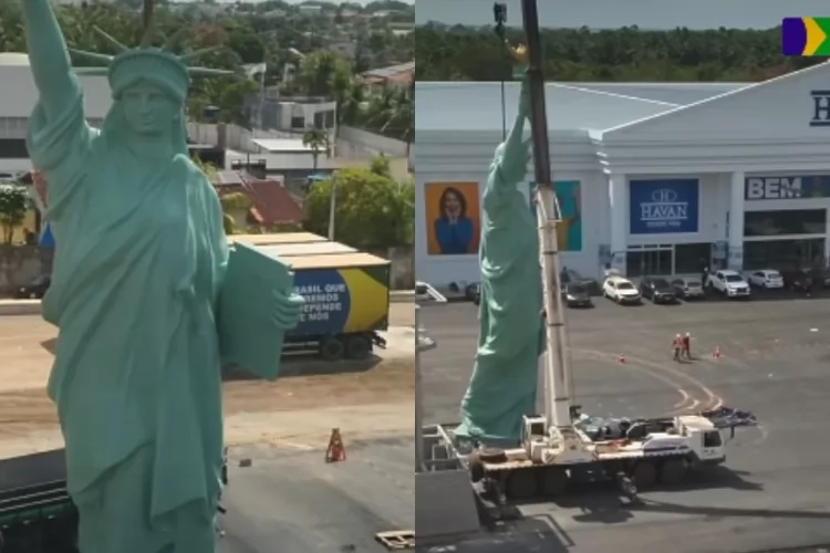 Estátua da Havan chega a Macapá após viagem de 4 mil quilômetros