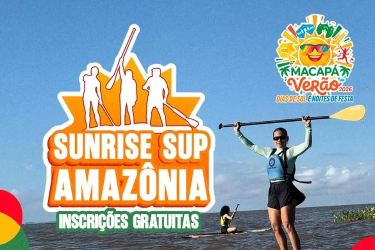 Macapá Verão 2026 promove ‘Sunrise SUP Amazônia’ com remada gratuita no Rio Amazonas