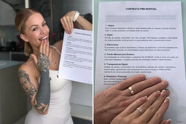 “Agenda do amor”, mesada de estética e senha compartilhada: ex-musa da Estácio de Sá revela cláusulas curiosas para contrato pré-nupcial