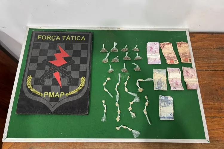 Força Tática prende indivíduo por tráfico de drogas no bairro Zerão, em Macapá