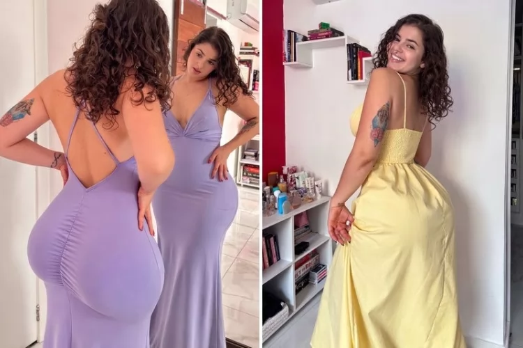 Miss Bumbum, Kerolay Chaves, afirma que usa cinta de compressão para diminuir o tamanho do bumbum em alguns ambientes