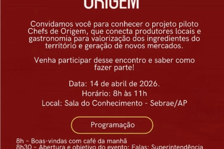 Gastronomia no Amapá ganha força com Seminário Chefs de Origem promovido pelo Sebrae
