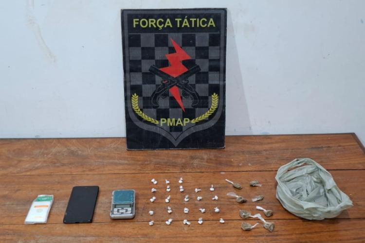 Batalhão de Força Tática prende indivíduo por tráfico de drogas na Zona Sul de Macapá