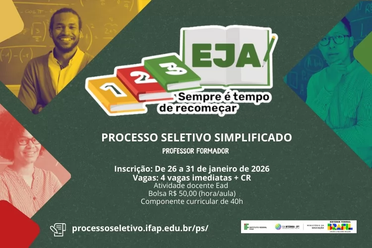 Ifap seleciona Professor Formador para Projeto 123 EJA