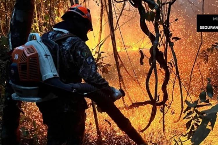 Força Nacional orienta população sobre prevenção de incêndios florestais na estiagem