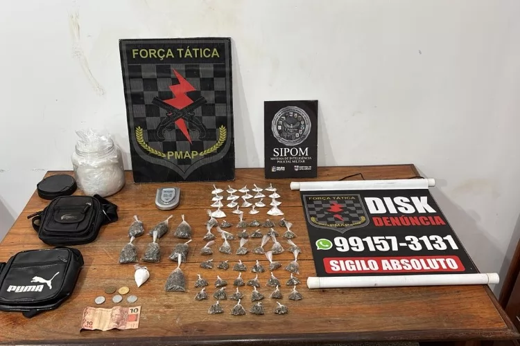 Força Tática realiza a prisão de 5 por tráfico de drogas e 1 foragido da Justiça em Macapá