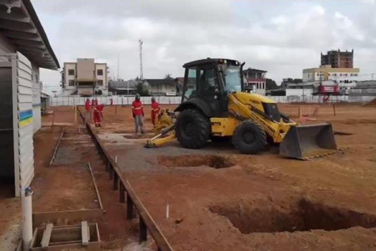 Obras do novo HE de Macapá se concentram na etapa de escavação para alicerce do prédio