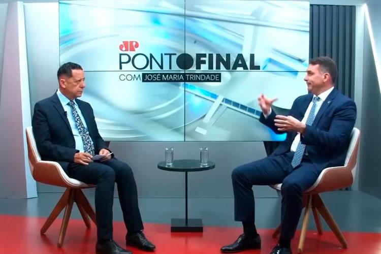 Flávio Bolsonaro destaca parceria estratégica com Davi Alcolumbre