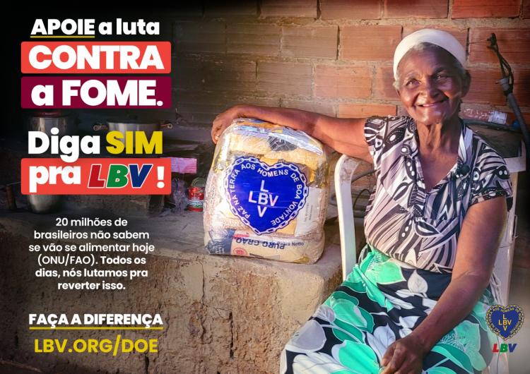 Com o apoio do povo, LBV mobiliza doações de alimentos para famílias em vulnerabilidade