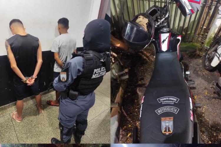 Moto com restrição de furto/roubo é apreendida durante patrulhamento da equipe motorizada do Batalhão de Trânsito