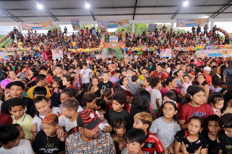 Dia das Crianças é comemorado em Pedra Branca do Amapari com super-heróis, doces e brincadeiras