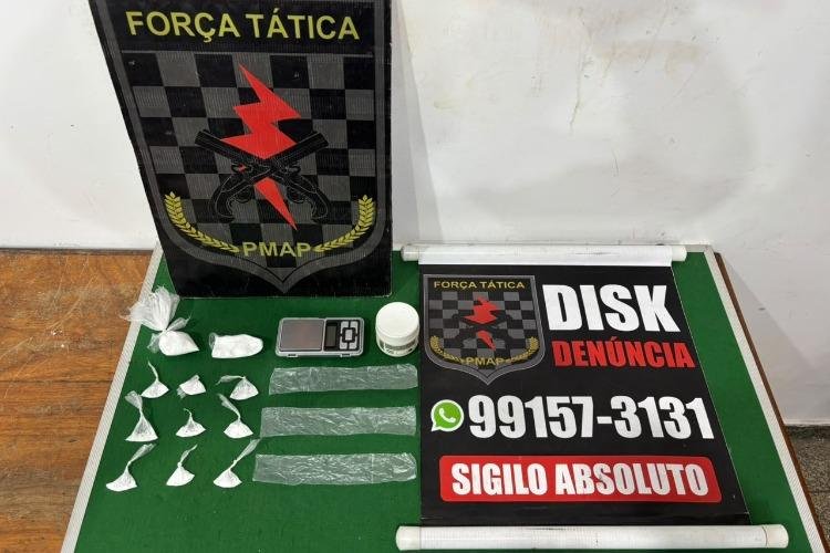 Força Tática prende três suspeitos e apreende menor por tráfico de drogas durante ações em Macapá