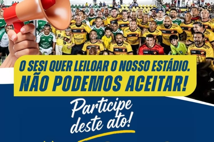 Movimento “O Augustão é Nosso!” mobiliza Santana contra leilão do estádio
