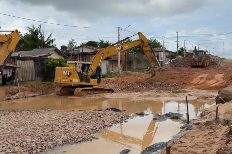 Santana em Obras: Avenida Rio Branco entra em fase de preparação da base para receber asfaltamento