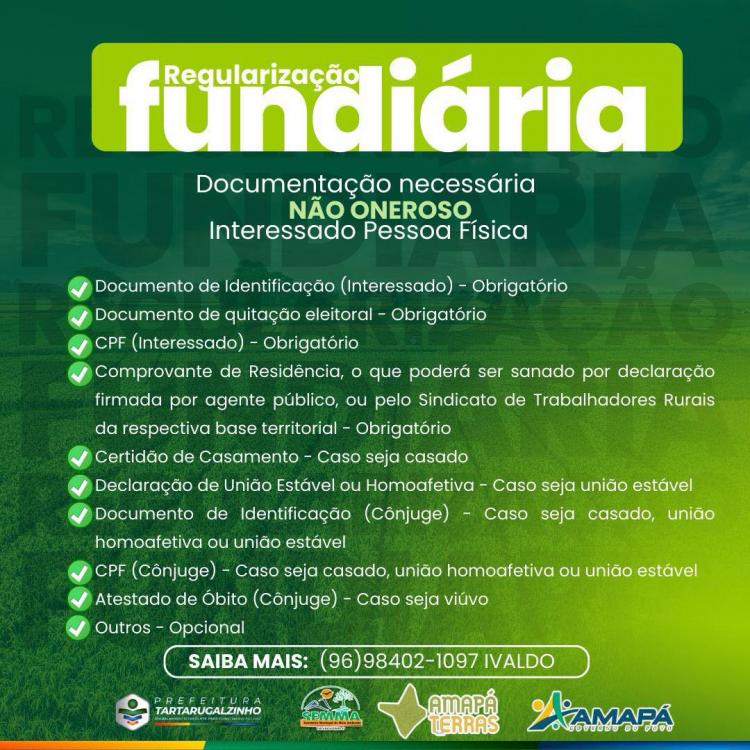 Prefeitura de Tartarugalzinho e Governo do Amapá promovem regularização fundiária para produtores rurais