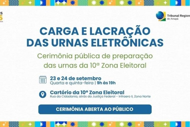 TRE Amapá realiza cerimônia pública de carga e lacração das urnas eletrônicas da 10ª Zona Eleitoral