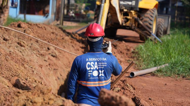 CSA avança com as obras de universalização do sistema de abastecimento de água em Calçoene