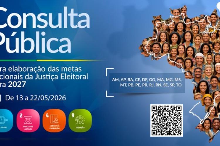TRE-AP promove consulta pública sobre as Metas Nacionais do Poder Judiciário para 2027